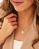 Gouden jaartallen ketting voor dames om hals