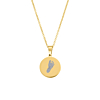 Graveerbare ketting voetafdruk goudkleurig