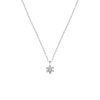 Bloem ketting zilver