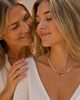 Familieketting met hartjes goudkleurig
