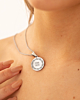 Zilveren familie ketting met namen