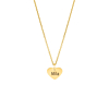 Kinder ketting graveerbaar hartje goud kleur