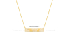 Bar ketting 3 vingerafdrukken goudkleurig