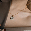 Ketting met 3 vingerafdrukken goudkleurig