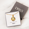 Ketting met 3 vingerafdrukken goudkleurig