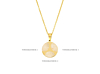 Ketting met 3 vingerafdrukken goudkleurig