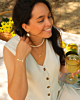 gouden zomerse sieraden look