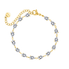 Exclusive armband met steentjes goudkleurig