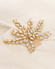 Opal haarkam statement bridal goudkleurig