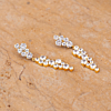 Gouden oorbellen voor de bruid met sparkle