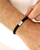 Heren armband zwart om pols