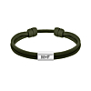 Naam armband heren groen zilverkleurig