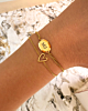 Gouden armparty met gravering
