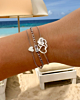 Zilveren armparty met hartjes