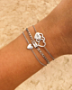 Zilveren hartjes armparty