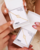 Dubbel Hart Armband Goud Kleurig