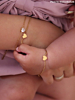 Moeder en dochter hart armbandjes.