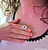 Zilveren ketting bij influencer