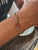 Heren schakelarmband met initialen.