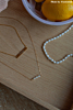 Parel ketting kort kleur goud