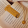 Gepersonaliseerde boekenlegger goudkleurig