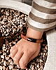 model met leren heren armband