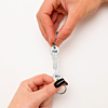 graveerbare sleutelhanger met initialen zilver