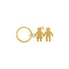 Sleutelhanger man en vrouw goudkleurig
