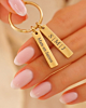 Sleutelhanger met bars zilver