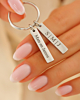 Sleutelhanger met bars zilver