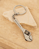 Zilveren sleutelhanger moersleutel