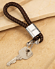 Sleutelhanger van bruin leer