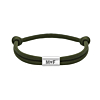 Naam armband heren groen zilverkleurig