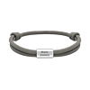 Naam armband heren grijs zilverkleurig
