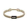 Naam armband heren beige