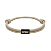 Naam armband heren beige