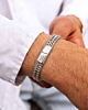 Zilveren schakelarmband heren