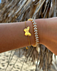 Pols met Vlinder Armband Met Gravering Goud om