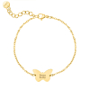 Vlinder Armband Met Gravering Goudkleurig