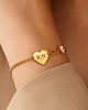 gouden hartjes armband met letters