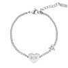 Graveerbare love armband met steentje