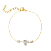 Bruids armband luxe steentjes goudkleurig