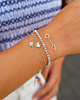 Zilveren hartjes armparty