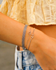 Zilveren armparty met hartjes