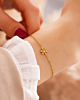 Bloem armband goud