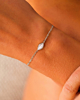 Zilveren armband met steentje