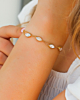 Gouden bruids armband met steentjes