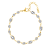 Armband luxe druppel steentjes goudkleurig
