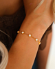 Armband 5 steentjes goud kleurig