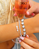 Zilveren armparty met steentjes